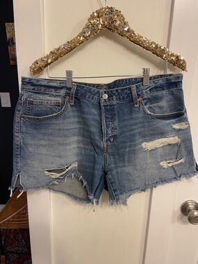 Women’s Distressed Denim Shorts - Blue Abercrombie 14